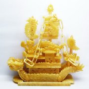 4.8Kgトパーズ龍船置物