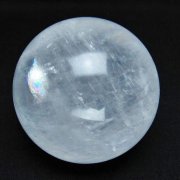 虹入り カルサイト 丸玉 69mm [t758-2146]