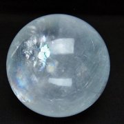 虹入り カルサイト 丸玉 80mm [T758-2174]