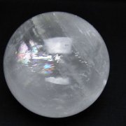 虹入り カルサイト 丸玉 70mm [t758-2337]