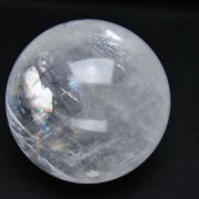 虹入り カルサイト 丸玉 71mm [t758-2369]