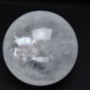 虹入り カルサイト 丸玉 73mm [t758-2375]