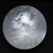 虹入り カルサイト 丸玉 76mm [t758-2395]
