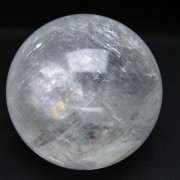 虹入り カルサイト 丸玉 82mm [t758-2406]