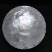 虹入り カルサイト 丸玉 79mm [t758-2418]