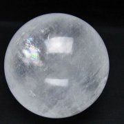 虹入り カルサイト 丸玉 85mm [t758-2452]