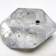 水入り スティブナイト（輝安鉱）入り | ハーキマーダイヤモンド水晶 原石[T768-2356]