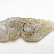 水入り スティブナイト（輝安鉱）入り | ハーキマーダイヤモンド水晶 原石[T768-2372]