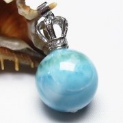 ラリマー 丸玉  ペンダント 18mm [T8-7913]