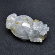 スーパーファントム水晶 龍亀  置物[T801-387]