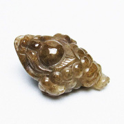 金針ルチルクォーツ 金蟾  置物[T801-485]