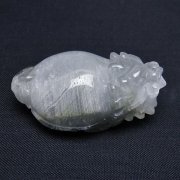 スーパーファントム水晶 龍亀 置物 [t801-520]