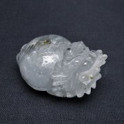 スーパーファントム水晶 龍亀 置物[T801-539]