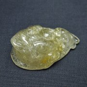 ゴールドタイチンルチル金蟾 置物 [t801-658]