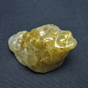 ゴールドタイチンルチル金蟾 置物 [t801-661]