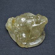 ゴールドタイチンルチル金蟾 置物 [t801-689]