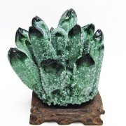 緑水晶 グリーンクォーツ クラスター [t802-3984]