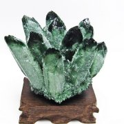 緑水晶 グリーンクォーツ クラスター [t802-3997]