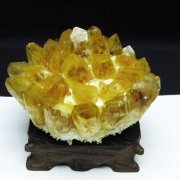 黄水晶 イエロークォーツ クラスター  [t802-4539]