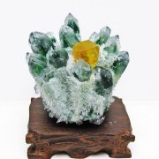 グリーンダイヤモンドカルサイト（クォーツ＆ヘマタイト母岩付き） グリーンダイヤモンドカルサイト（クォーツ＆ヘマタイト母岩付き）