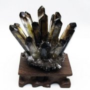 ☆セット割対象品！☆ 43.5Kg 黒水晶（モリオン）金蟾[S4-19]