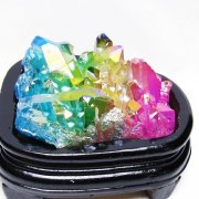 オーラ水晶 オーラクリスタル クラスター (レインボー) [t802-6196]