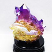 オーラ水晶 オーラクリスタル クラスター (レインボー) [t802-6209]