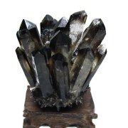 黒水晶 ブラッククォーツ クラスター [t802-6268]
