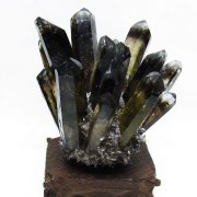 黒水晶 ブラッククォーツ クラスター [t802-6273]