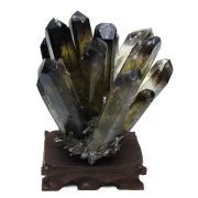 黒水晶 ブラッククォーツ クラスター [t802-6283]