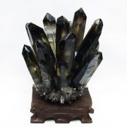 黒水晶 ブラッククォーツ クラスター [t802-6287]