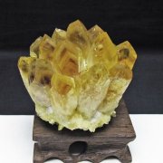 黄水晶 イエロークォーツ クラスター  [t802-6340]