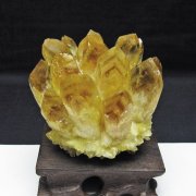 黄水晶 イエロークォーツ クラスター  [t802-6351]