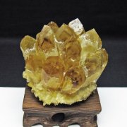 黄水晶 イエロークォーツ クラスター  [t802-6382]