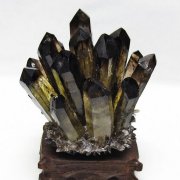黒水晶 ブラッククォーツ クラスター [t802-6523]