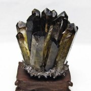 黒水晶 ブラッククォーツ クラスター [t802-6524]