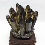 黒水晶 ブラッククォーツ クラスター [t802-6526]