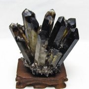 黒水晶 ブラッククォーツ クラスター [t802-6527]