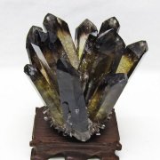 黒水晶 ブラッククォーツ クラスター [t802-6529]