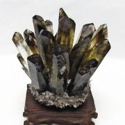 黒水晶 ブラッククォーツ クラスター [t802-6533]