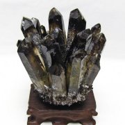 黒水晶 ブラッククォーツ クラスター [t802-6547]