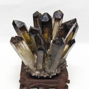 黒水晶 ブラッククォーツ クラスター [t802-6549]