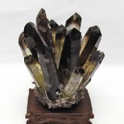 黒水晶 ブラッククォーツ クラスター [t802-6554]
