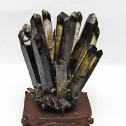 黒水晶 ブラッククォーツ クラスター [t802-6560]