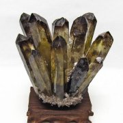 1Kg 黒水晶 ブラッククォーツ クラスター [t802-6562]