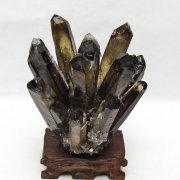 黒水晶 ブラッククォーツ クラスター [t802-6566]