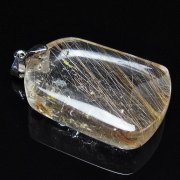 金針ルチル水晶 ペンダント [t86-7877]