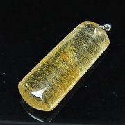 金針ルチル水晶 ペンダント [t86-7882]
