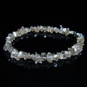 オイルインクォーツ （石油入り 水晶）  ブレスレット  パキスタン産 [T99-5750]