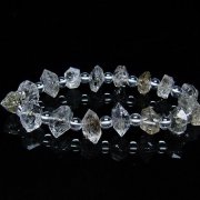 オイルインクォーツ （石油入り 水晶）  ブレスレット  パキスタン産 [T99-5769]